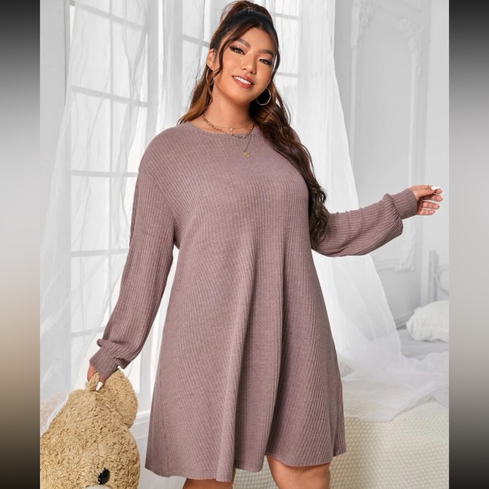 Waffle knite dress.